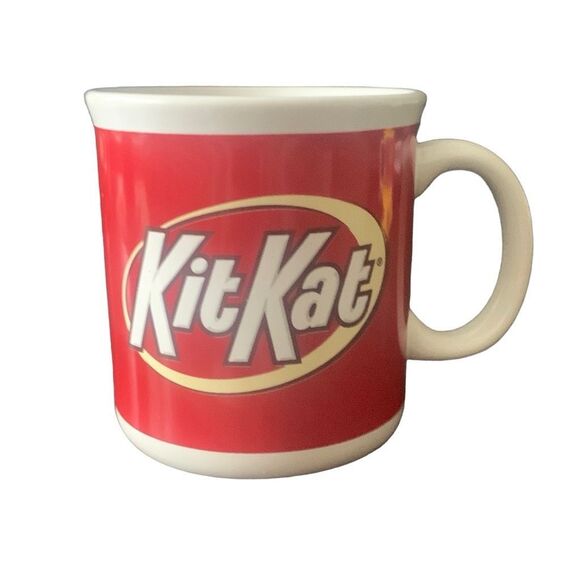 Pre Owned Kit Kat Red White Coffee Mug The Perfect Addition to Your Morning Rout - Picture 1 of 10